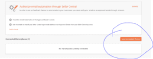 amazon api authorization for feedback genius. click on add new marketplace.