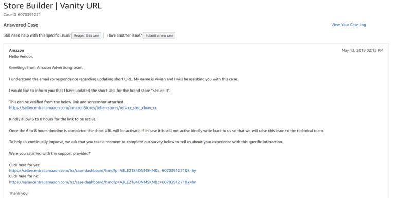 A screenshot of an email sent to Steve Boulding regarding seller central management on the Amazon marketplace.