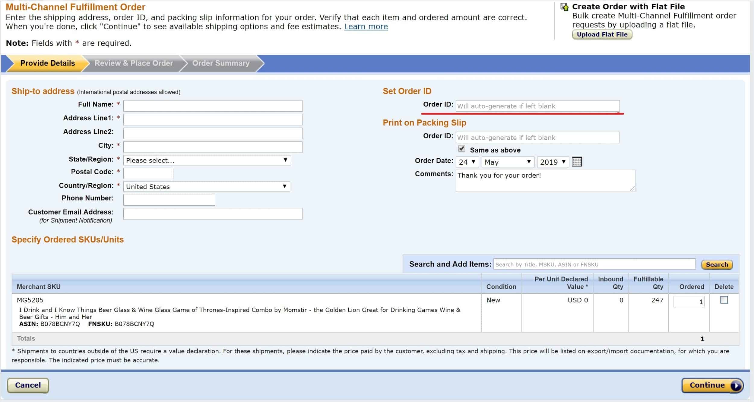 How to track your  Multi-Channel Fulfillment orders 