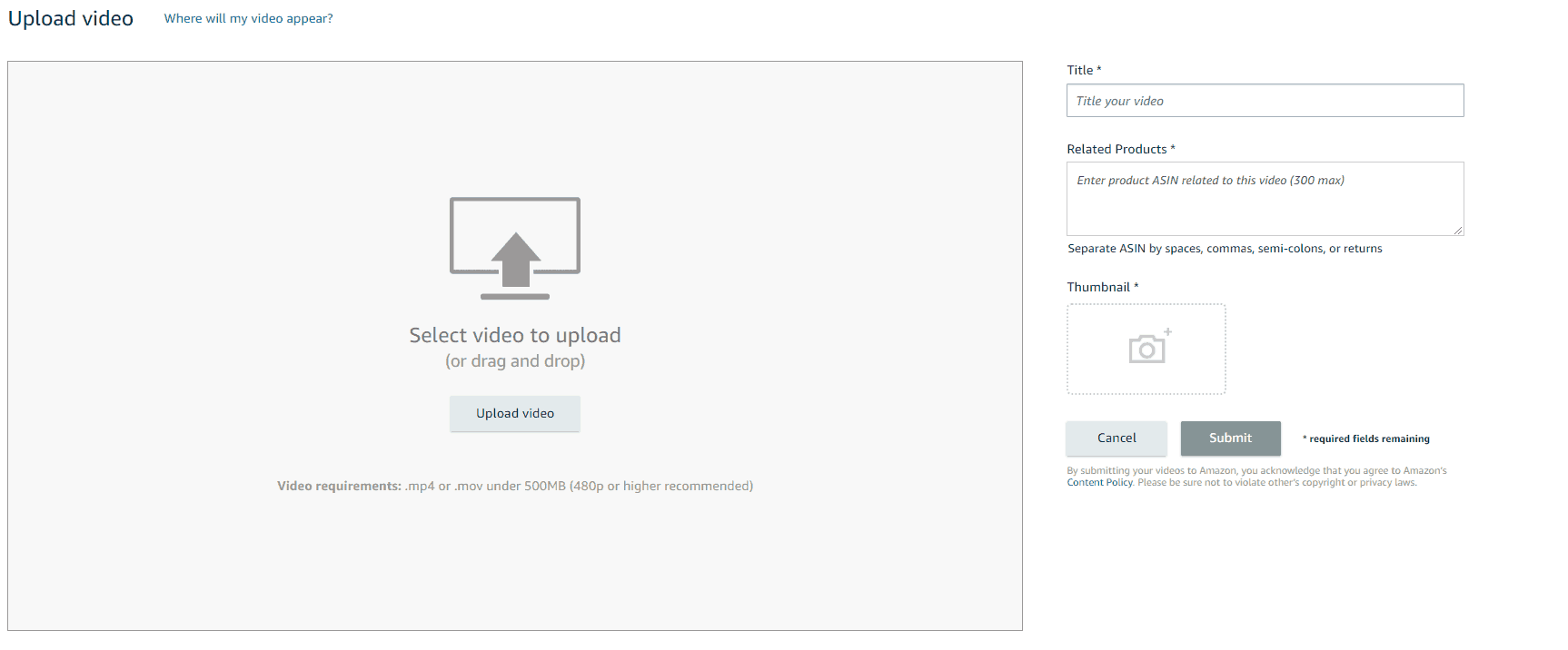 Select A Video to load