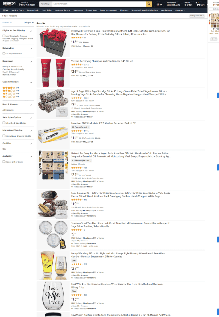 Brand Name vs Seller Name Seller Products in Amazon Search Page