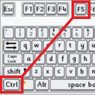 Image result for ctrl + f5