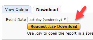 Request .csv Download