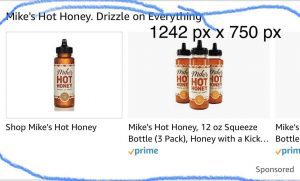 Mike's hot honey drizzle available on Amazon.