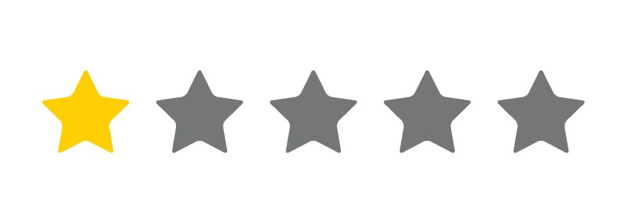 Five stars in a marketplace with a yellow star in the middle.