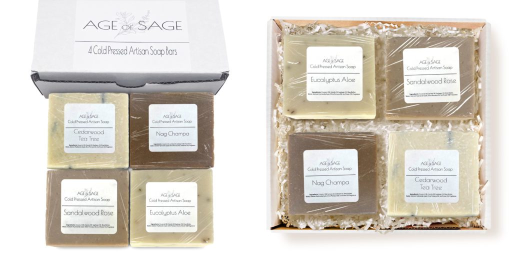 A set of soaps in a box available on Amazon.