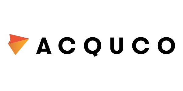 Acquco logo on a white background featuring my amazon guy.