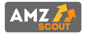 Amz scout logo on a black background with my amazon guy.