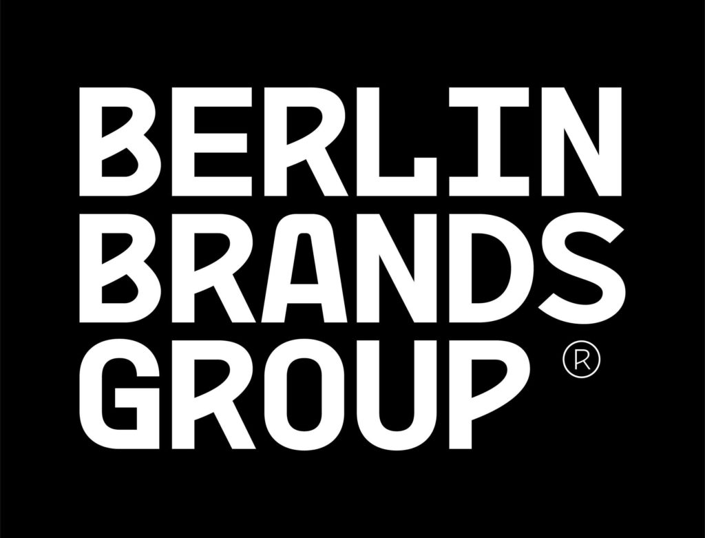 Berlin brands group logo on a black background, representing the company's Amazon marketing and account management expertise.