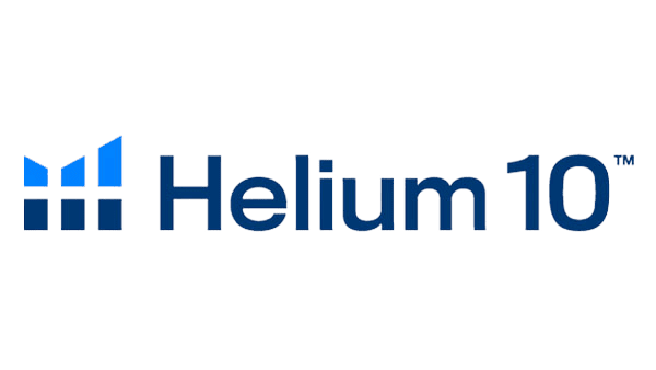 The helium 10 logo represents effective marketplace marketing management.