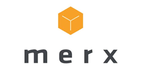 The merx logo on a white background showcasing its association with seller central management.