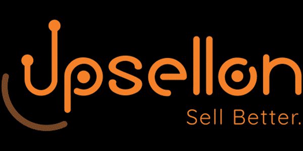 The logo for upsellon, a marketing management company, helps sell better.