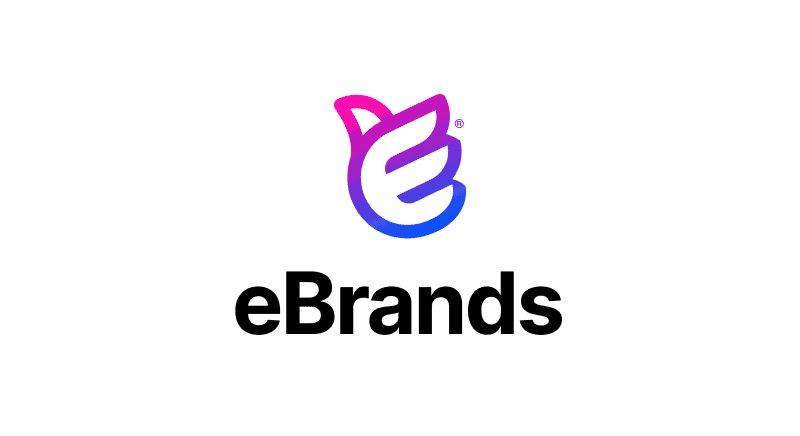 Ebrands logo on a green background.
