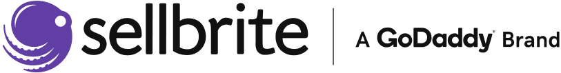 The logo for SellRite, a GoDaddy brand, represents their expertise in marketing management and Seller Central management.