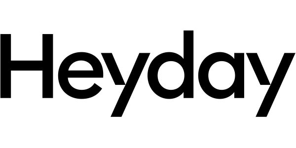 Heyday logo featured on a white background for marketplace sellers.