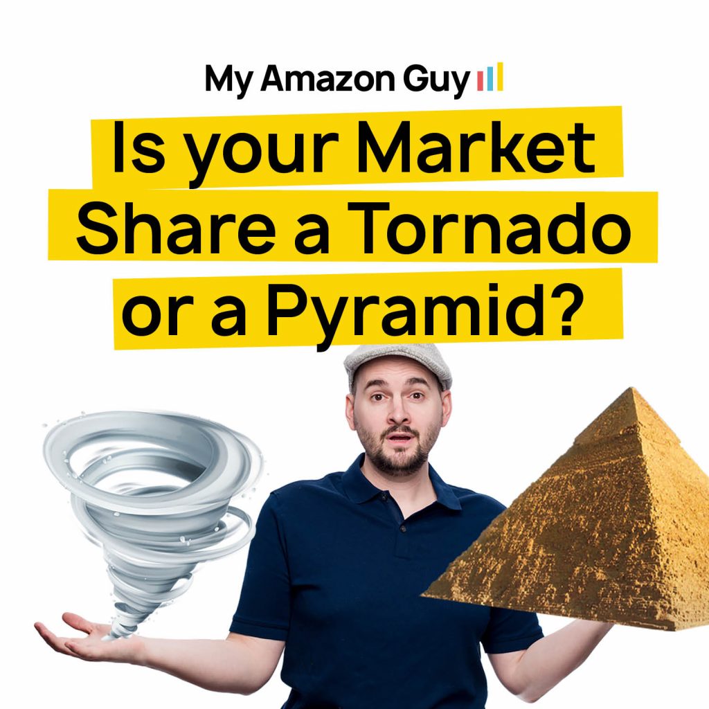 Is your market share a tornado or a pyramid? Let My Amazon Guy help with account management and seller central management.