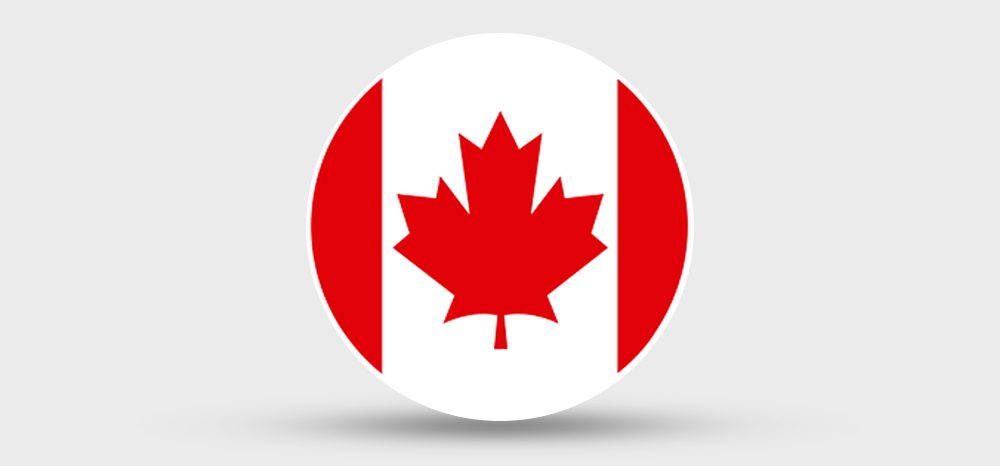 A Canadian flag icon representing account management on a white background.