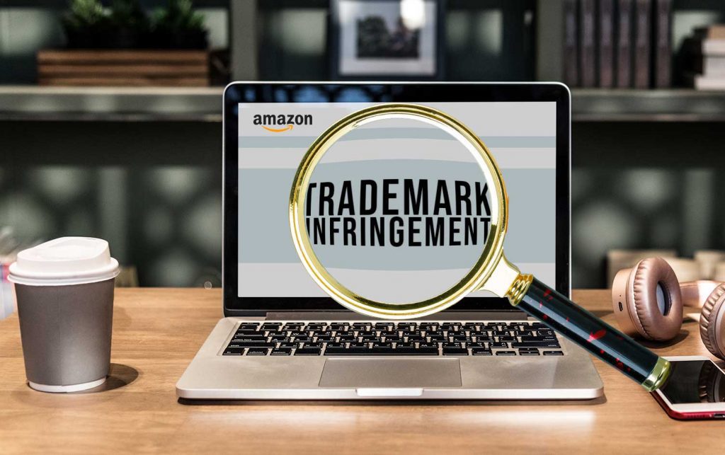 The description shows a laptop with a magnifying glass over the word "trademark management.