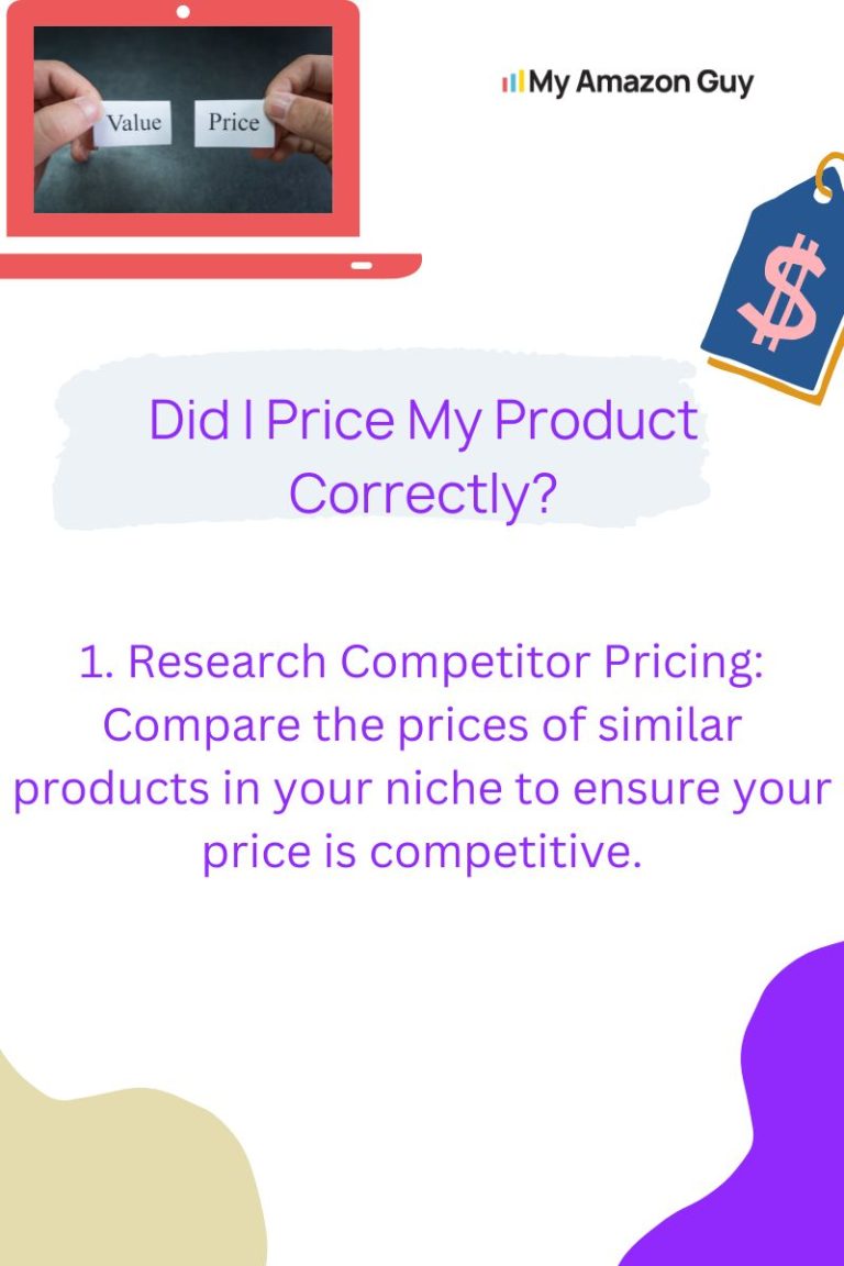 Did my Amazon guy price my product correctly?