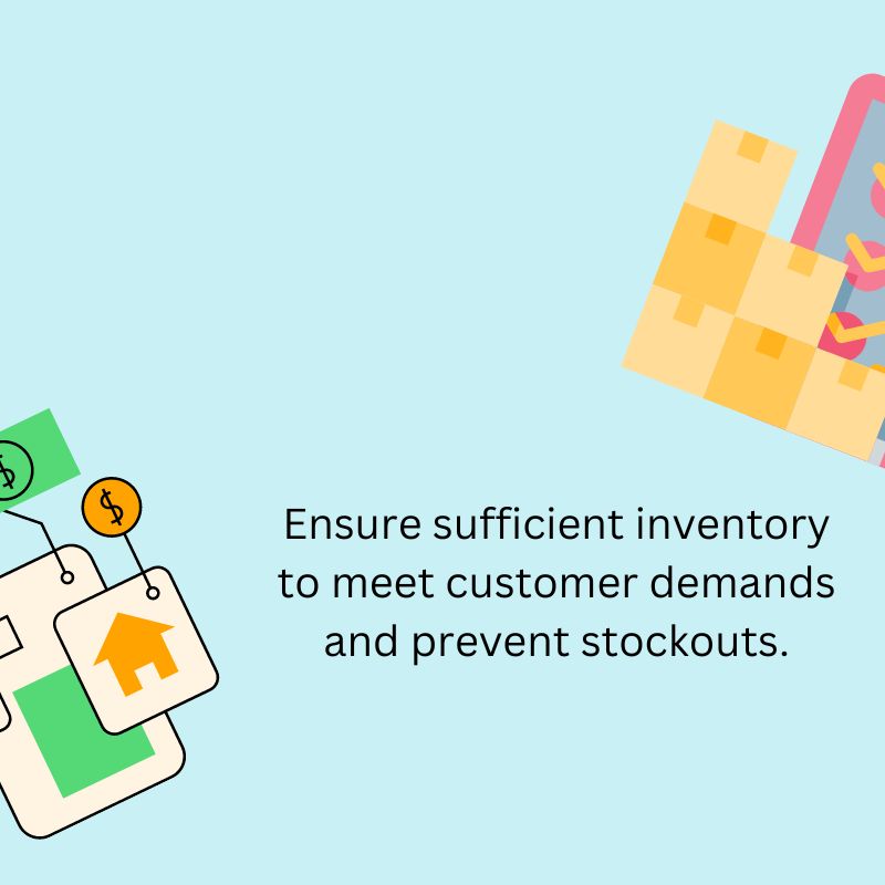 Ensure sufficient inventory to meet customer demands and prevent stockouts in an online marketplace.
