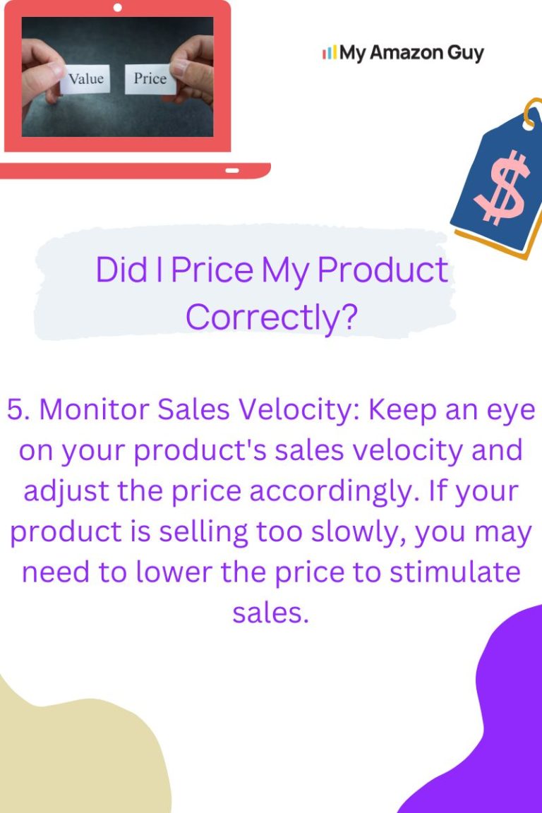 Did my Amazon Guy price my product correctly?
