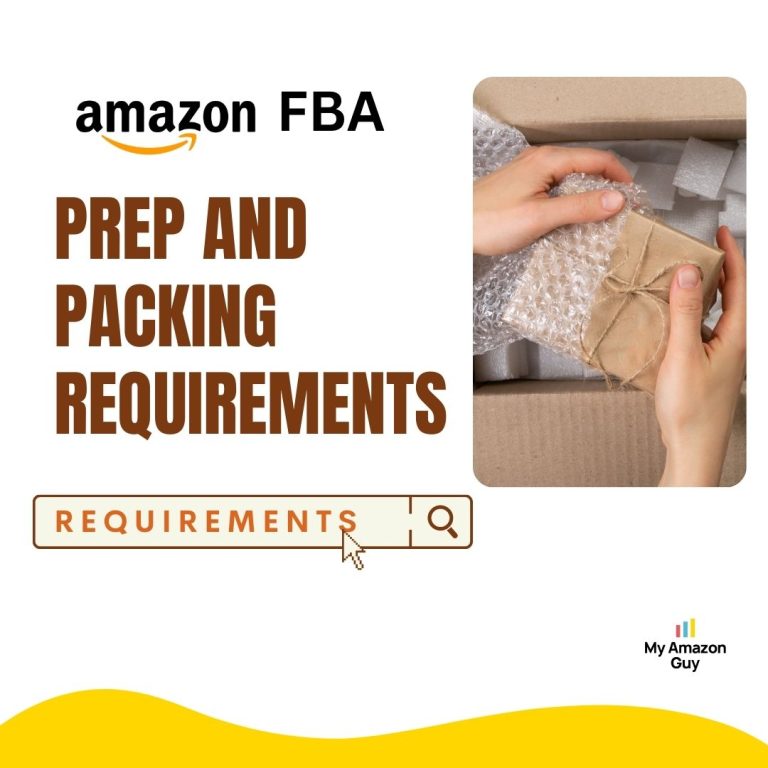 Amazon fba prep and packing requirements for account management in the Amazon marketplace.