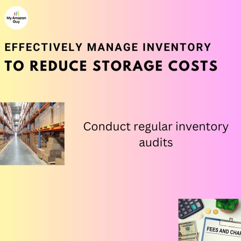 Utilize seller central management to effectively manage inventory, reduce storage costs, and conduct regular inventory audits.