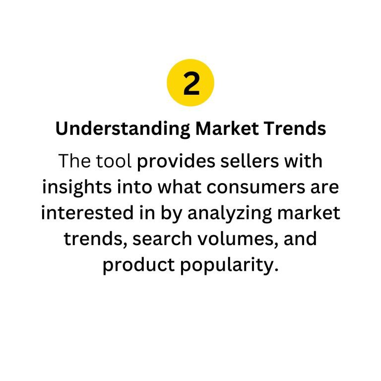 The My Amazon Guy tool provides sellers with insights about understanding market trends and what consumers are looking for.