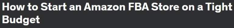 Amazon Seller Courses Start Amazon Business Tight Budget
