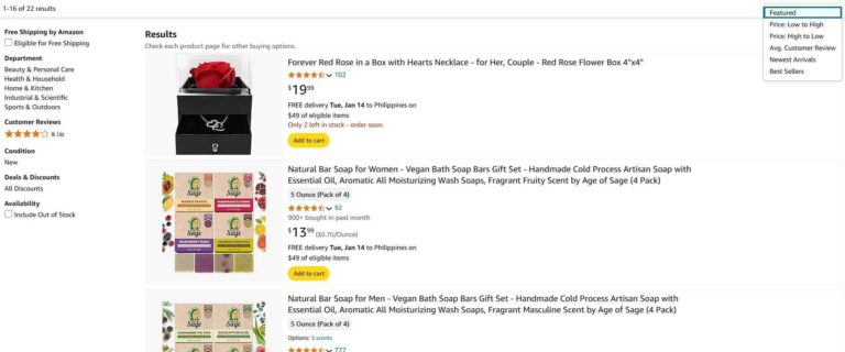 Amazon Storefront vs Amazon Brand Store filter view storefront