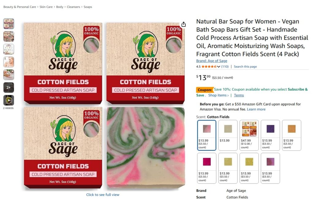 Amazon Swatch Images FAQs - Age of Sage Amazon Listing