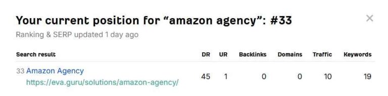 My Amazon Guy vs Eva: Eva website rank