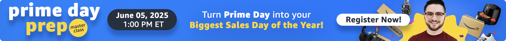 Prime Day Prep Masterclass - Website Homepage Banner