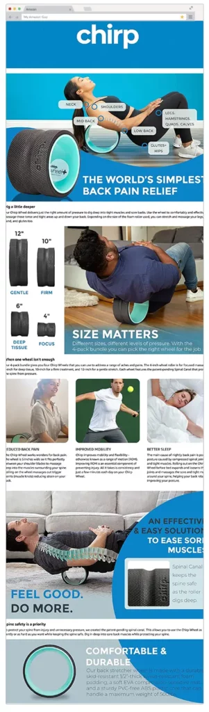 Chirp Amazon A+ content