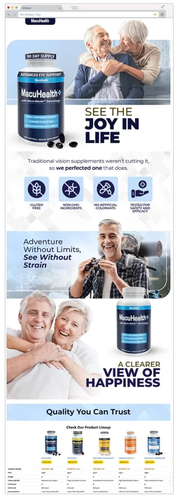 Macuhealth Amazon A+ content