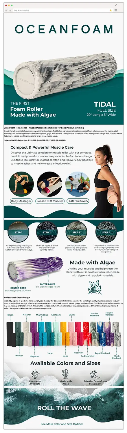 Oceanfoam Amazon A+ content