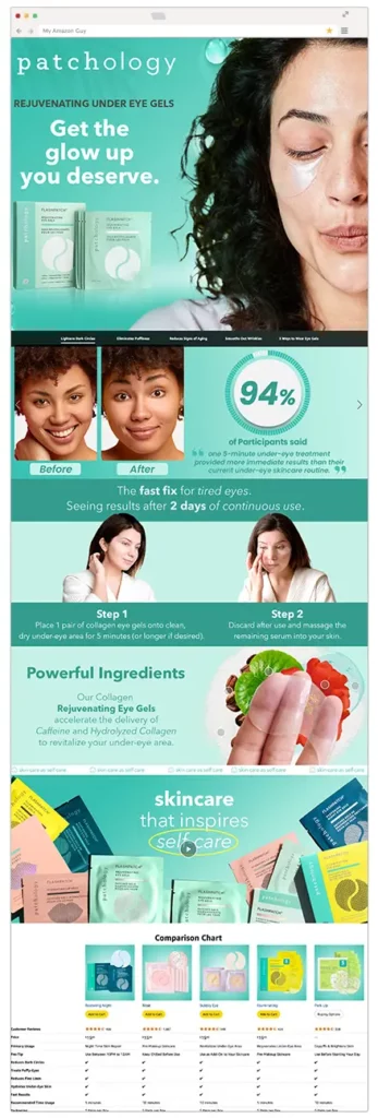 Rare Beauty Brands Amazon A+ content