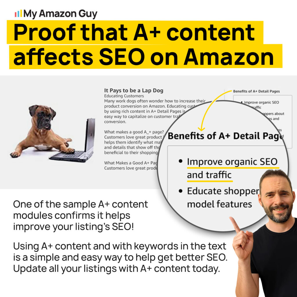 Build a Strong Brand on Amazon - Proof that A+ content affects SEO on Amazon