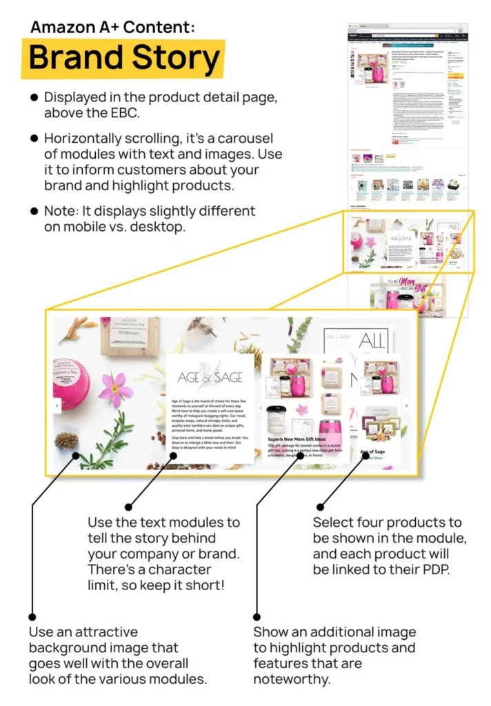 Enhanced Brand Content A+ 23 Brand story