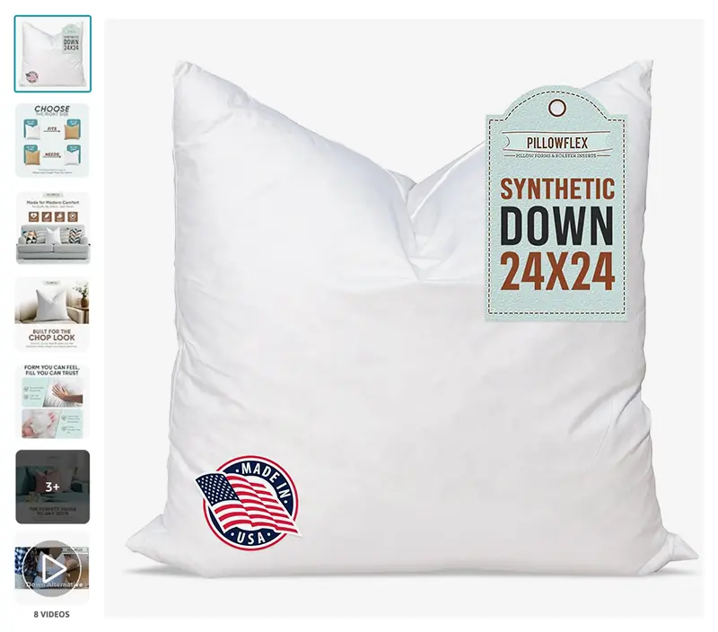 pillowflex sample listing