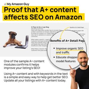 Conversion Rate Optimization Metrics SEO - Proof that A+ content affects SEO on Amazon