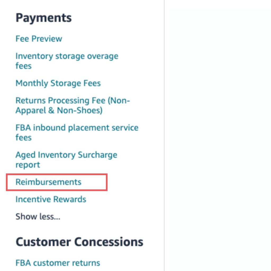 Amazon Reimbursement Guide Amazon Fulfillment Reports Step 2