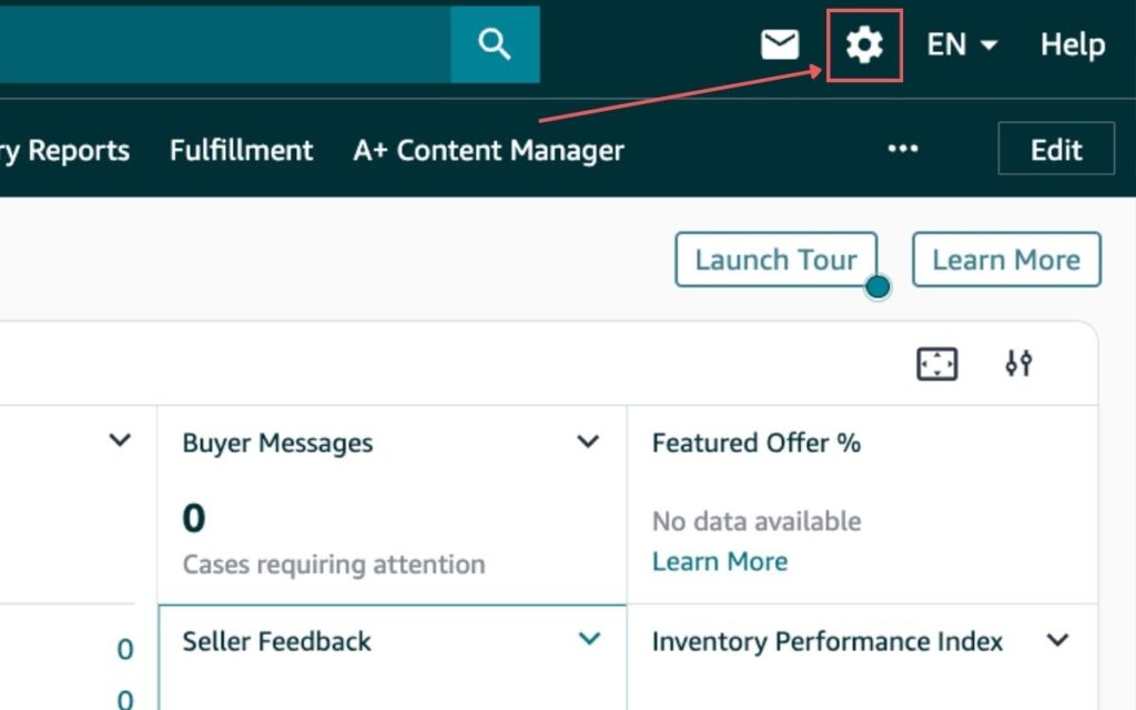 How to Find My Amazon Store Link Click on Settings Icon