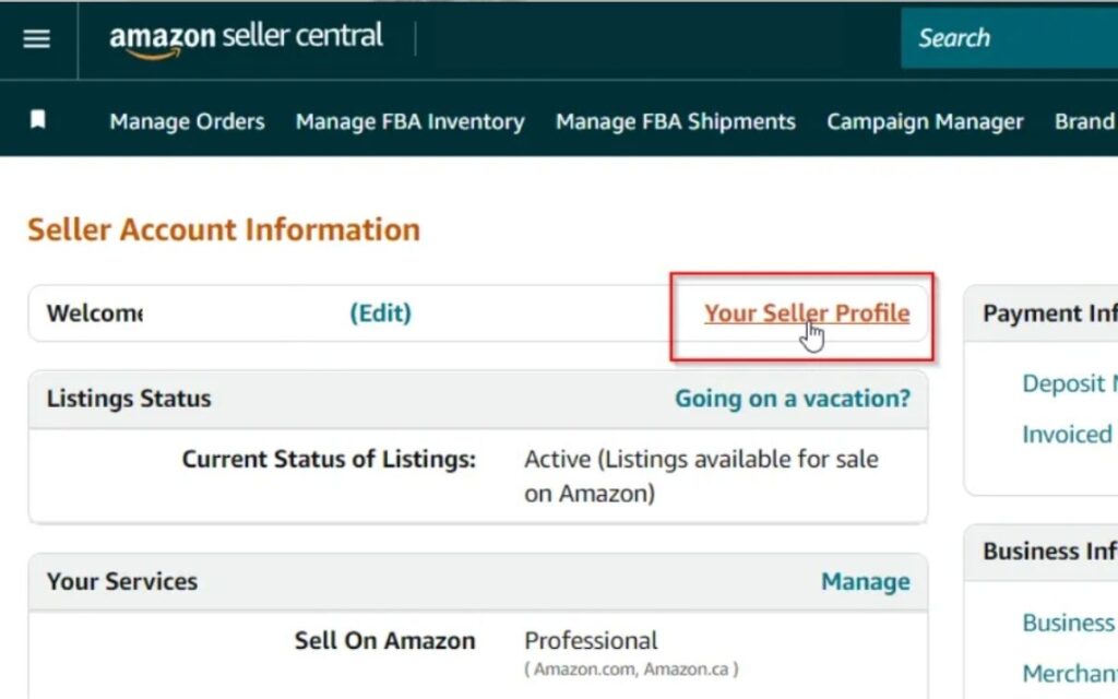 How to Find My Amazon Store Link Click on Your Seller Profile