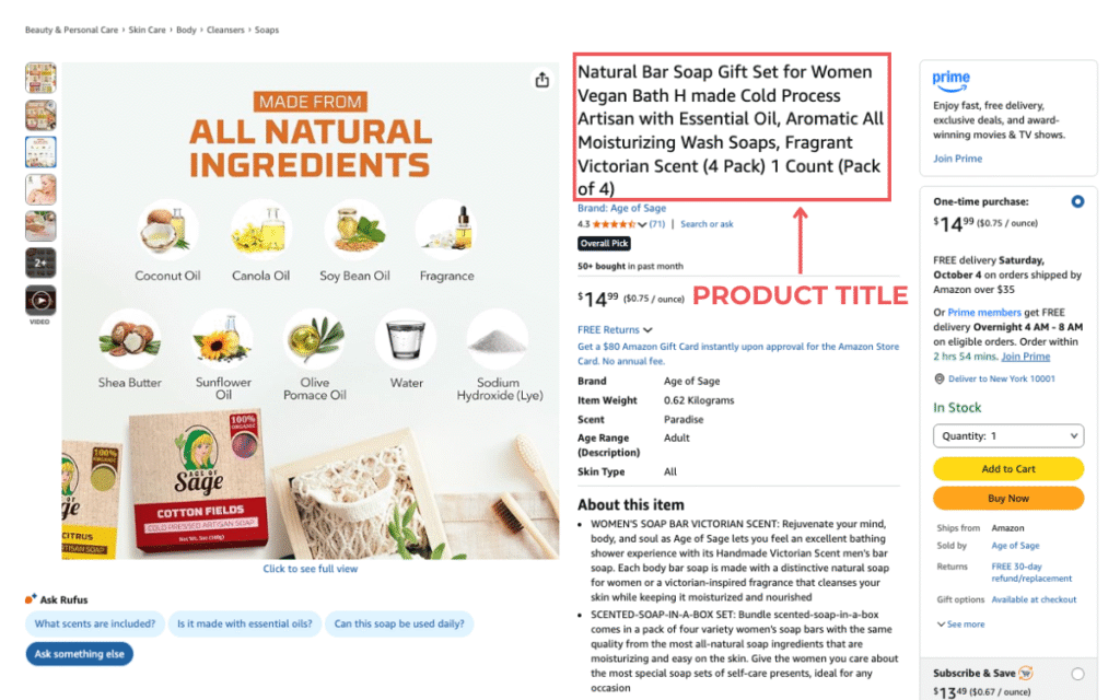Amazon Product Listing Optimization for 7 Figure Sales Product Title