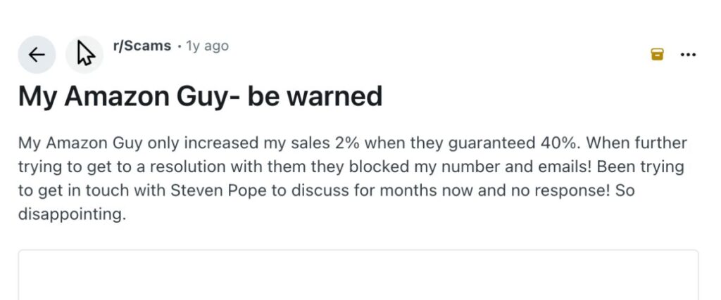 Responding to My Amazon Guy Reddit Reviews Negative Reddit Review.jpg