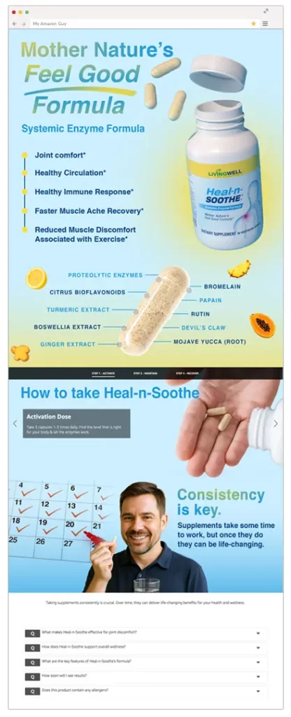 Amazon A+ content - Heal-n-Soothe