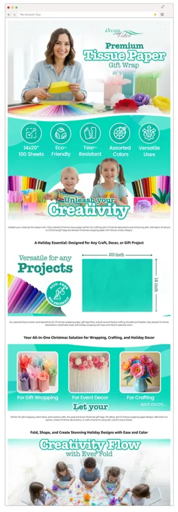 Amazon A+ content - Ocean Tides