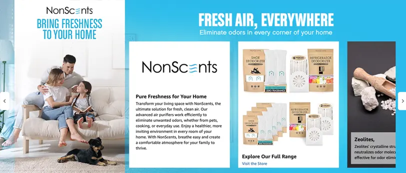 Amazon brand story Non Scents