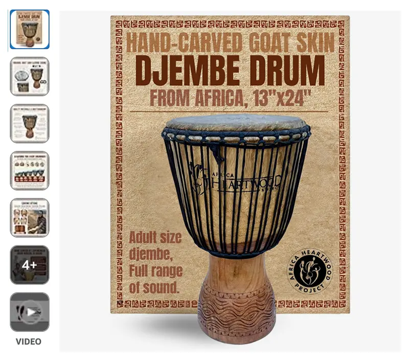sample listing Djembe Direct